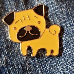 3/$20 pin sale! Smiling Pug Pin